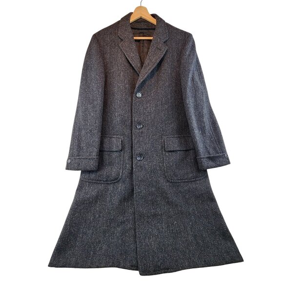 Williams Harvard Square Overcoat 44R Tweed 100% Wool Ivy League Hand Tailored - Picture 1 of 16